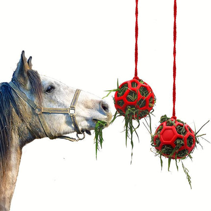 Horse Treat Ball – Hanging Hay Feeder Toy for Horses and Livestock