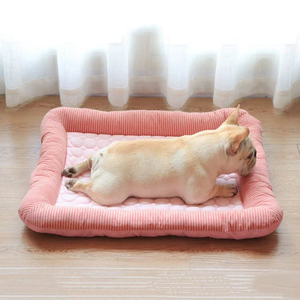 Cooling Pet Bed – Breathable Ice Silk Cushion for Dogs