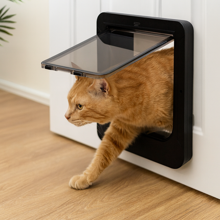 Electronic Pet Door – Smart Cat Flap with Microchip Sensor & Adjustable Access