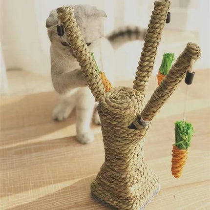 Rabbit Toy Set – Wicker Grass Climbing and Chewing