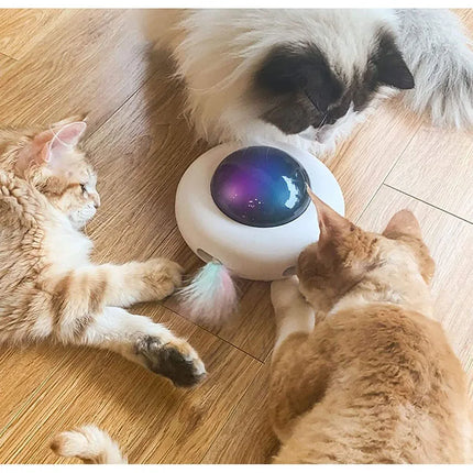 Smart UFO Cat Toy – Interactive Automatic Teaser with Light Modes