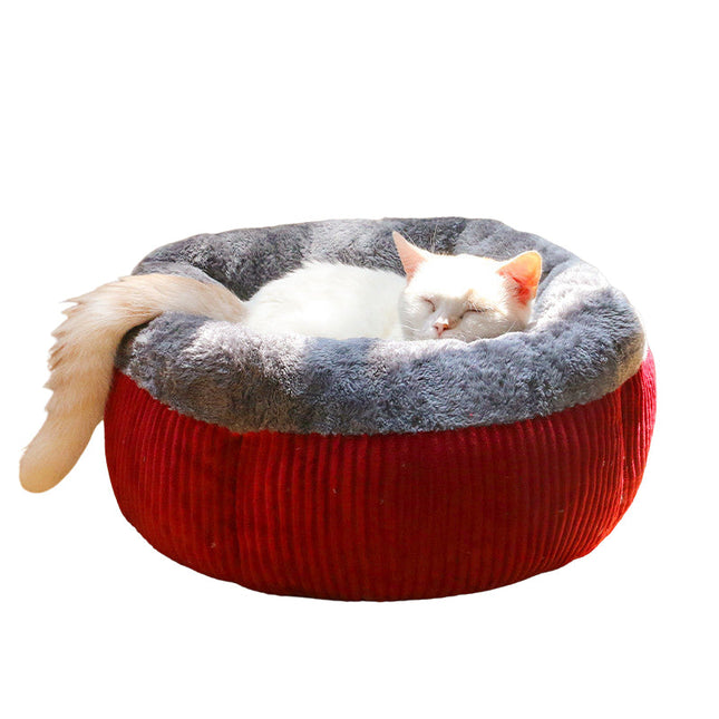Plush Cat Sleeping Bag – Semi-Enclosed Pet Bed