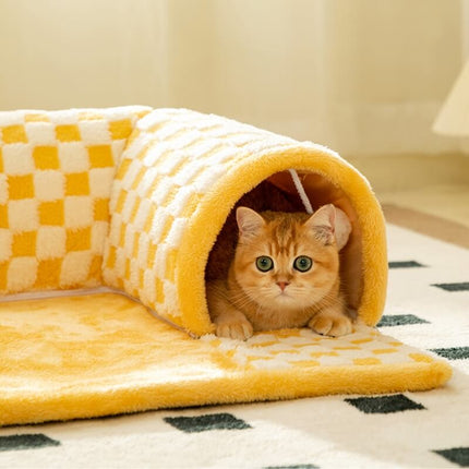 Cat Tunnel Bed – Washable Foldable Tunnel Nest for All Seasons
