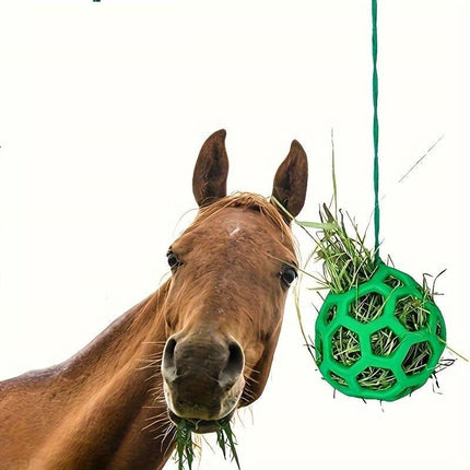 Horse Treat Ball – Hanging Hay Feeder Toy for Horses and Livestock