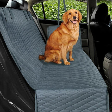 Car Back Seat Dog Cover – Waterproof Protector with Safety Belt and Side Panels