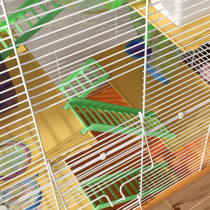 5-Tier Hamster Cage with Tubes & Wheel
