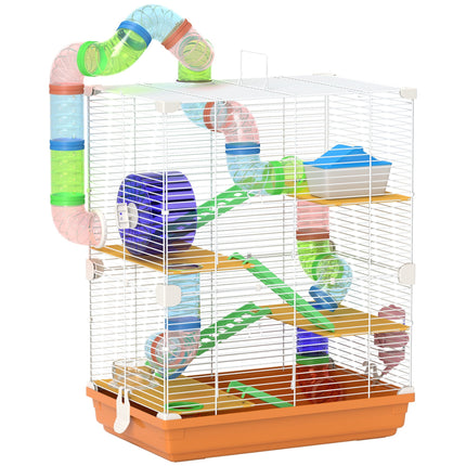 5-Tier Hamster Cage with Tubes & Wheel
