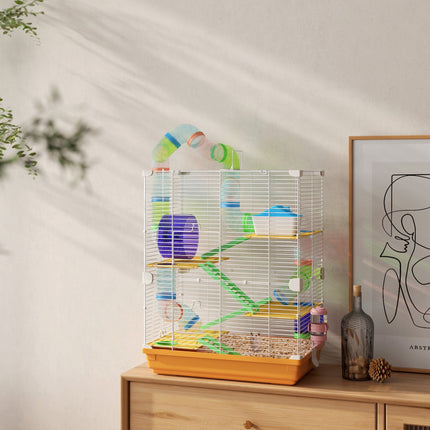 5-Tier Hamster Cage with Tubes & Wheel