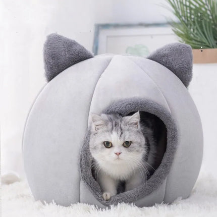 Cat Bed – Cave Nest Design with Plush Fabric