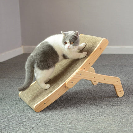 Cat Scratcher Board – 3-in-1 Wooden Frame with Removable Scratch Pads