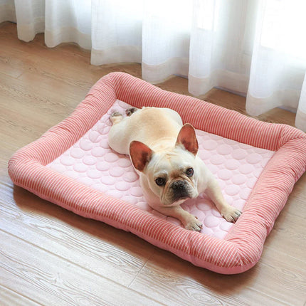Cooling Pet Bed – Breathable Ice Silk Cushion for Dogs