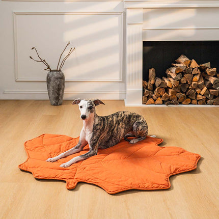 Pet Blanket – Washable Double-Sided Mat with Leaf Design for Dogs